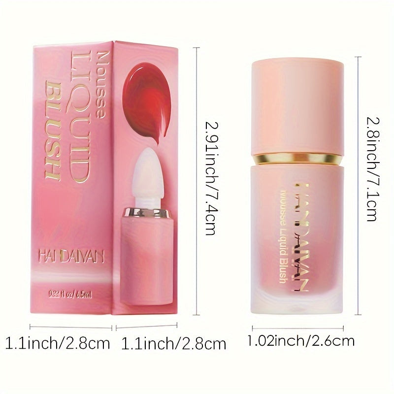 1/2pcs HANDAIYAN Velvet Liquid Blush Set - Medium Coverage, Waterproof, Brightening Cream Blush for All Skin Tones, Natural Berry Tone, Long-Lasting Soft Pinch Face Cream Blush Makeup