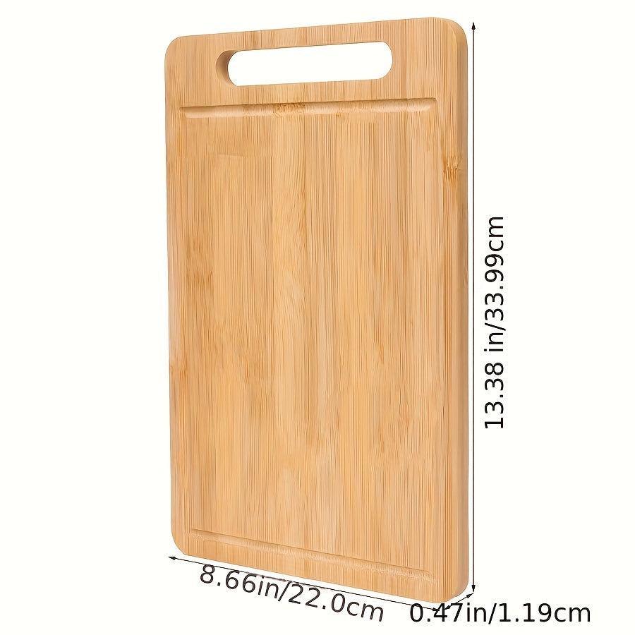 Royal Craft Bamboo Cutting Board with Juice Groove - Thick, Durable Kitchen Chopping Block with Easy-Grip Handle for Fruits, Vegetables & Meat - Perfect for Holidays: Hanukkah, St. Patrick's Day, Christmas, Easter, Thanksgivi