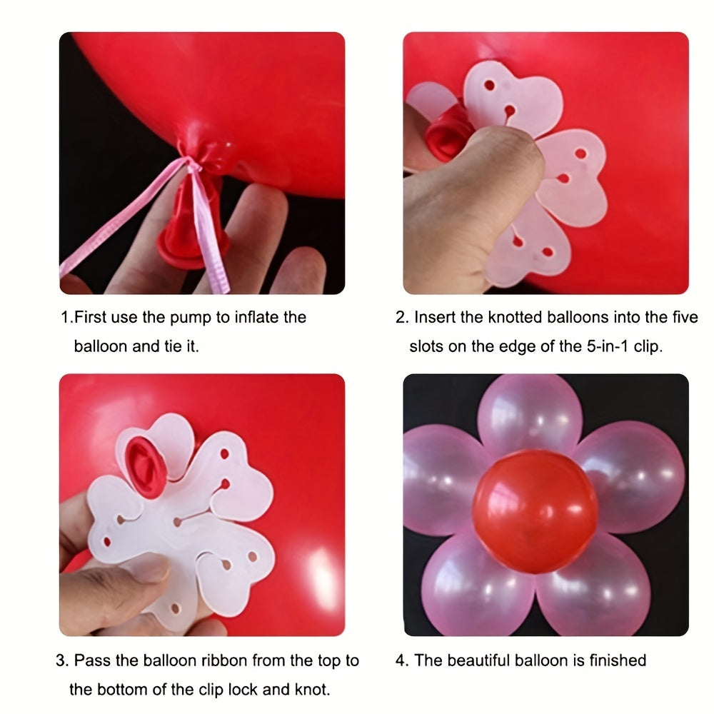 20pcs/40pcs/80pcs, Balloon Clips, Flower Modeling Clip Holder Fixer, Party Decor, Party Favor, Birthday Bridal Wedding Graduation Anniversary Party Decor Supplies