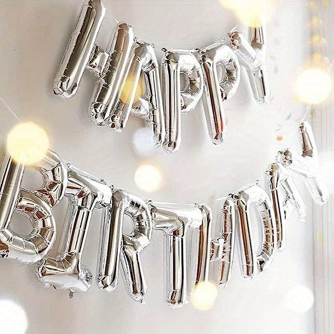 Factory Direct Sales Of American Version 16-inch Aluminum Film Ball Birthday Happy Birthday Letter Balloon Set Decoration