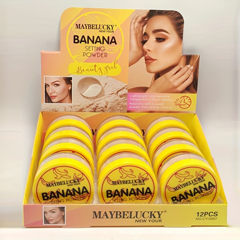 Banana Loose Setting Powder - Medium Coverage, Matte Finish, Oil Control, Suitable for All Skin Types, Long-Lasting, Weightless, Blurring Powder for All Skin Tones