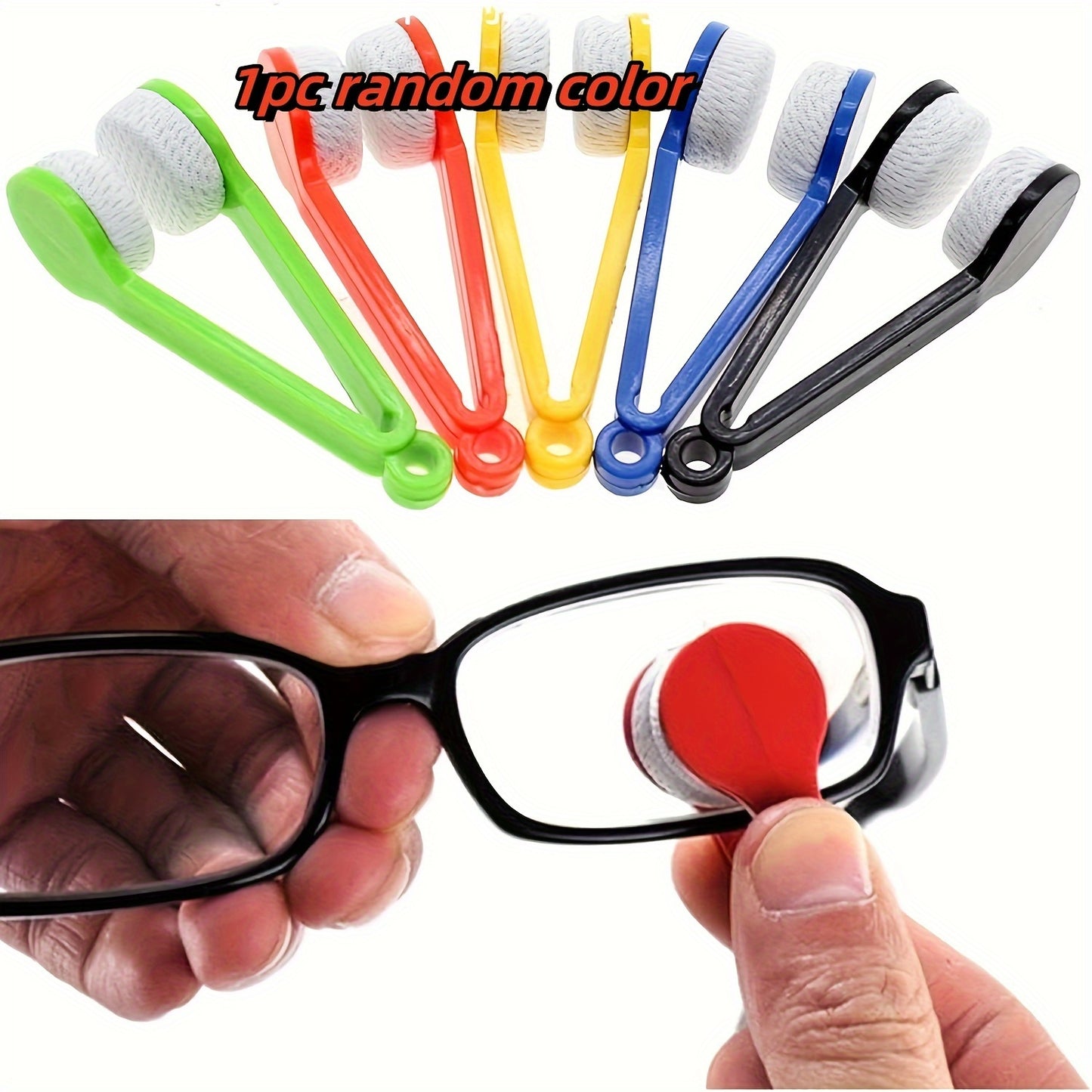 1/2/6pcs Portable Multifunctional Glasses Cleaning Brush, Soft Microfiber Glasses Wipe Cloth, Scratch-Free Lens Cleaning Brush, Keychain Hole, Traceless Polishing Tool, Suitable for Glasses