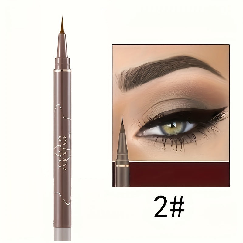 Precision Waterproof Liquid Eyeliner Pen, Black, Quick-Dry, Smudge-Proof, Sweat-Resistant, Long-Lasting Skinny Liner