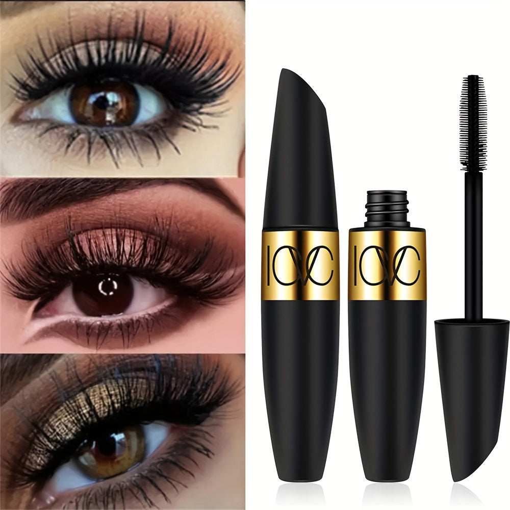 Volumizing 4D Waterproof Mascara, Long-lasting Curling And Lengthening Lash Makeup, Intense Black, Clump-Free Formula For Dramatic Eyes