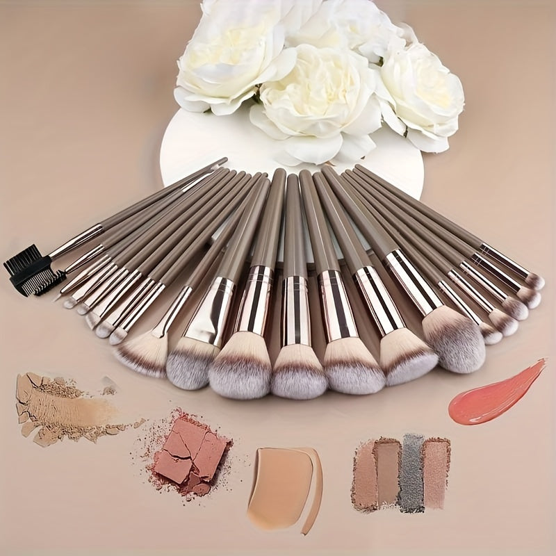 Professional Makeup Brushes Set Bag Foundation Eyelash Eyebrow Eyeshadow Cosmetic Make Up Tool Makeup Brush Tool Set Premium Champagne Golden Makeup Brushes Christmas, Halloween, Birthday,Thanksgiving Gifts