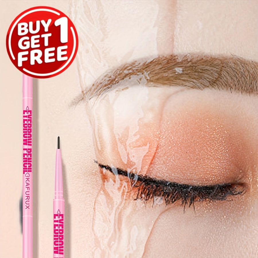 Buy 1 Get 1 Free Eyebrow Pencil - Waterproof, Sweatproof, Long-Lasting Makeup in Brown, Earth Tones, Grey & Black - Easy Application for All Skin Types