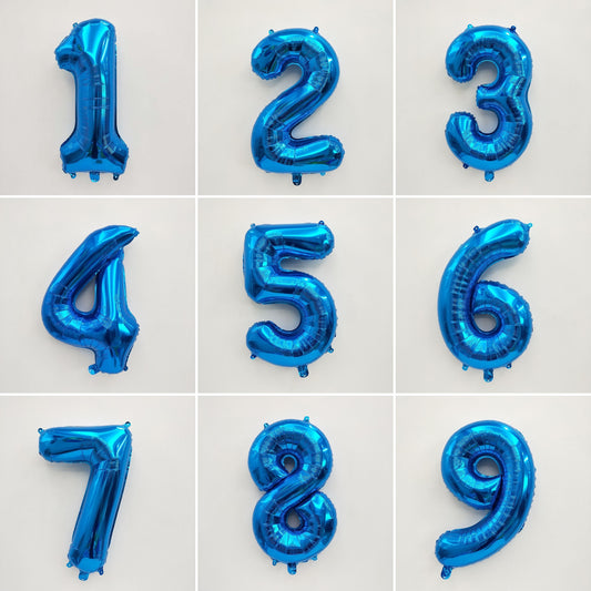 1pc Giant 32-inch Blue Number "60.96cm Balloon - Perfect for Birthdays, Weddings, Anniversaries & Theme Parties - Durable Self-Sealing Aluminum Film, Ideal for Celebrations & Decor, Birthday Balloons