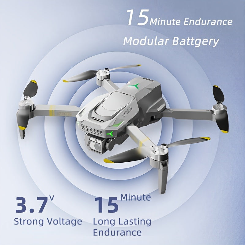 1pc GD95 4K Dual Camera Drone, ESC Lens, Optical Flow Positioning, Brushless Power, Wind Resistant, 90° Remote Control Angle, 120° Wide Angle Lens, 480p Video Resolution, 2000mAh Rechargeable Lithium Polymer Battery, 12-15m