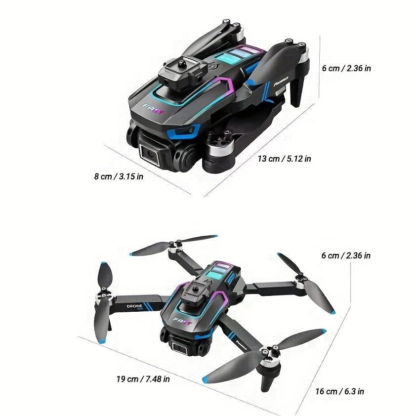 Lu60 Dual Camera Drone, Optical Flow Positioning, Intelligent Obstacle Avoidance, Anti-Shake Lens, More Comprehensive, Stable and Clear Shooting, Suitable for Beginners, Ideal Gift for Boys, Christmas, Halloween, Father's Day