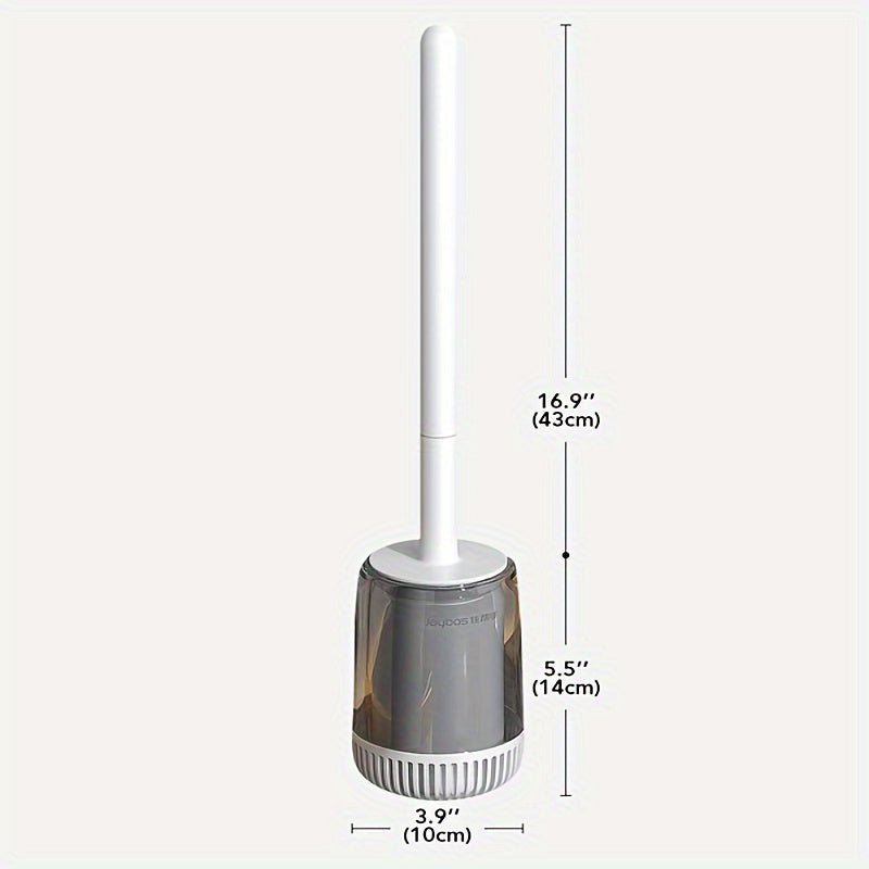 1pc Long Handle Plastic Toilet Brush Deep Cleaning Toilet Brush, Hanging Toilet Brush, No Dead Corner Toilet Brush, And Holder Plastic Holder Easy to Hide, Toilet Accessories