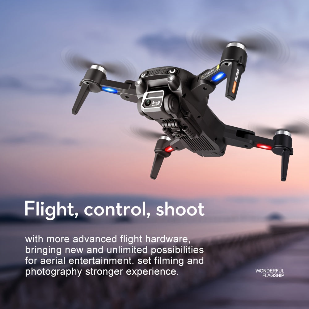 Dual Batteries S2S Long Endurance Drone, Dual Camera WiFi FPV Dual Folding Quadcopter with Height Maintainer, Remote Control or Mobile Phone Dual Operation