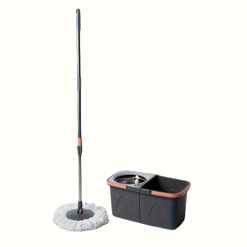 1 Set, Household Rotating Floor Mop and Mop Bucket Set, Carry-free Washing Mop, Dust Mop, Dry and Wet Use, Suitable for Family, Kitchen, Bathroom Floor, Cleaning Supplies, Cleaning Tools