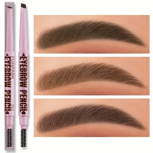 Extremely Fine Flat Core Double Heads Automatic Eyebrow Pencil Waterproof Long-lasting Easy Ware Eyebrow Pen with Eyebrow Powder Eyebrow Dye Dark Brown Light Brown Taupe Black Eyebrow Dye Eyebrow Cream Eyebrow Cream Eyeliner