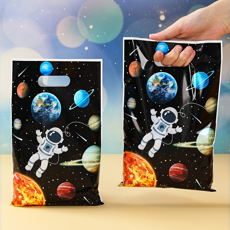 10/25/50pcs, Space Candy Tote Bags, 16.5*25cm, Universe Planet Astronaut Gift Bags, Space Astronaut Themed Party Decoration, Wedding Party Decor, Birthday Party Decoration, Youngsters Shower Party Supplies