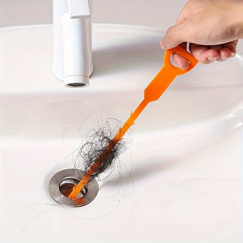 1pc Reusable Drain Clog Remover Tool - Hair Catcher for Sink & Toilet, No Power Needed, Ideal for Bathroom Cleaning