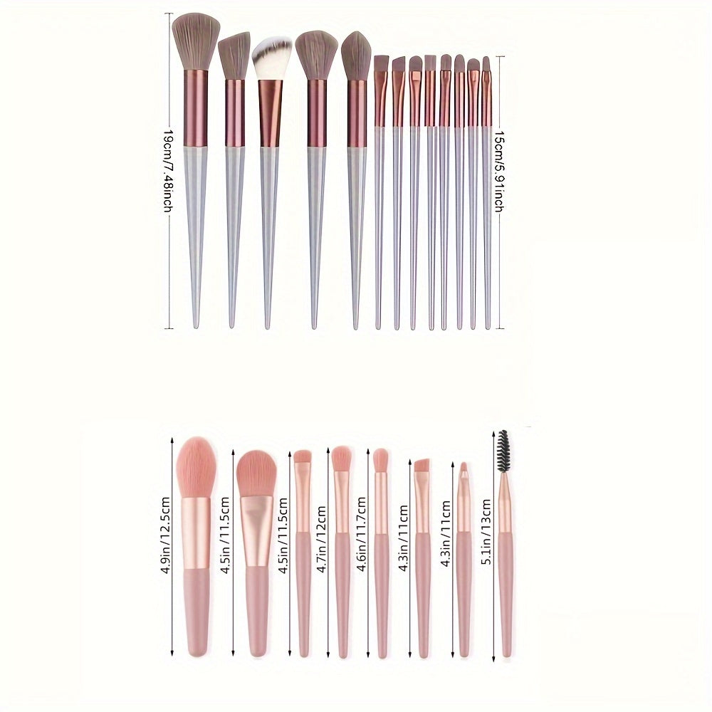 Set of Cosmetic Brushes, Including Makeup Brushes for Concealer, Blush, Powder, Eyeshadow, Highlighter, And Foundation, As Well As Beauty Tools.