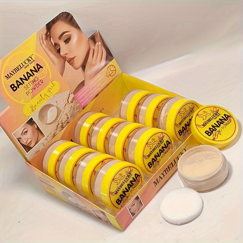 Banana Loose Setting Powder - Medium Coverage, Matte Finish, Oil Control, Suitable for All Skin Types, Long-Lasting, Weightless, Blurring Powder for All Skin Tones