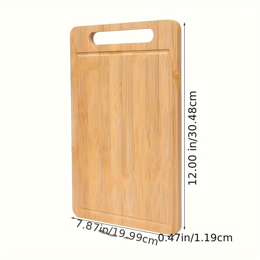 Royal Craft Bamboo Cutting Board with Juice Groove - Thick, Durable Kitchen Chopping Block with Easy-Grip Handle for Fruits, Vegetables & Meat - Perfect for Holidays: Hanukkah, St. Patrick's Day, Christmas, Easter, Thanksgivi