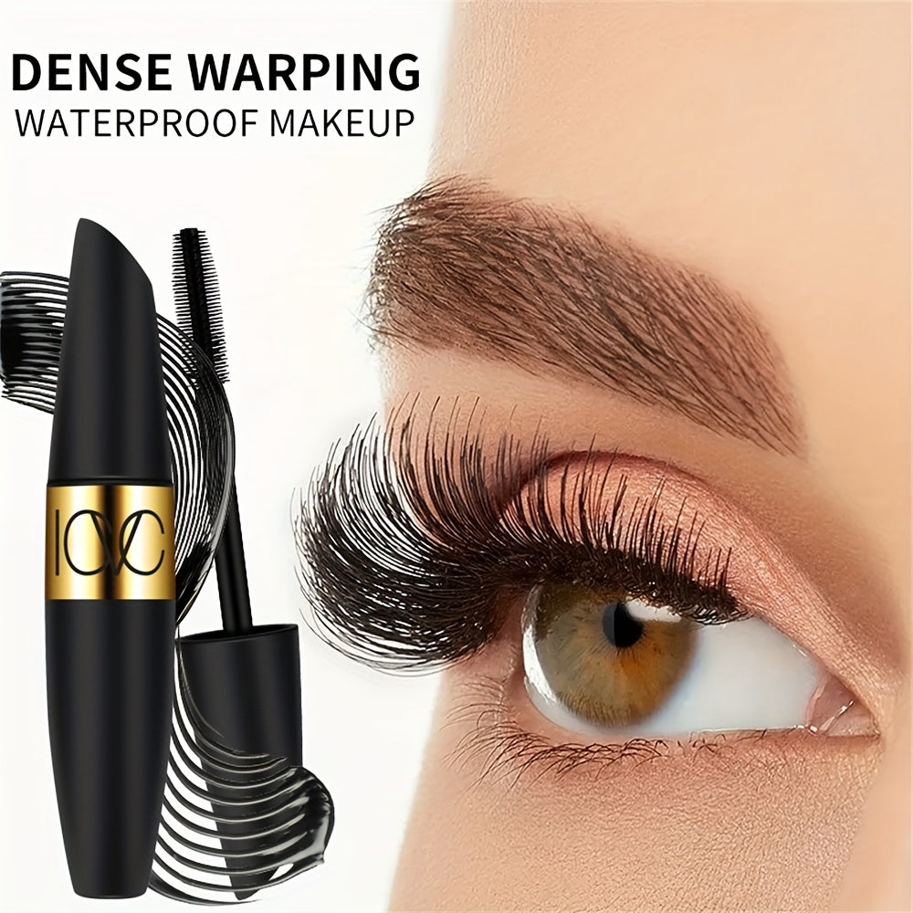 Volumizing 4D Waterproof Mascara, Long-lasting Curling And Lengthening Lash Makeup, Intense Black, Clump-Free Formula For Dramatic Eyes