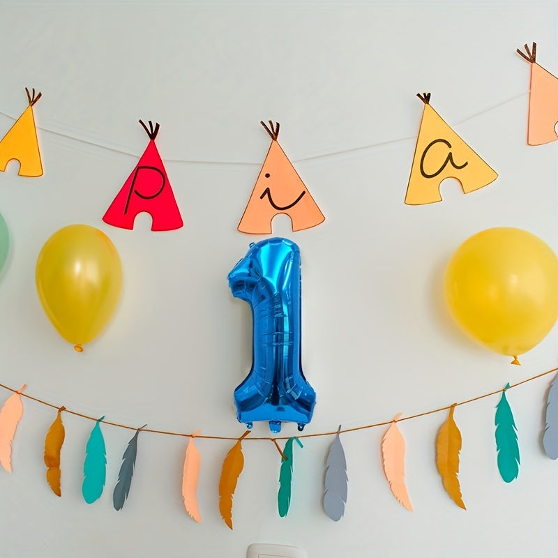 1pc Giant 32-inch Blue Number "60.96cm Balloon - Perfect for Birthdays, Weddings, Anniversaries & Theme Parties - Durable Self-Sealing Aluminum Film, Ideal for Celebrations & Decor, Birthday Balloons