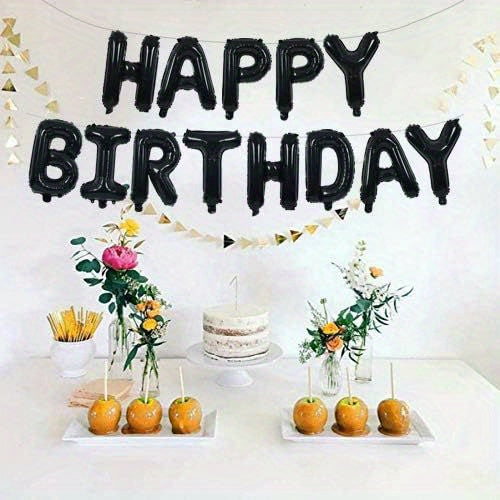 Factory Direct Sales Of American Version 16-inch Aluminum Film Ball Birthday Happy Birthday Letter Balloon Set Decoration