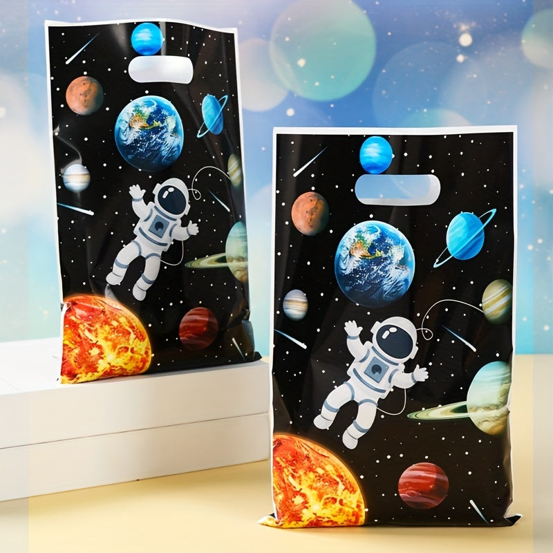 10/25/50pcs, Space Candy Tote Bags, 16.5*25cm, Universe Planet Astronaut Gift Bags, Space Astronaut Themed Party Decoration, Wedding Party Decor, Birthday Party Decoration, Youngsters Shower Party Supplies